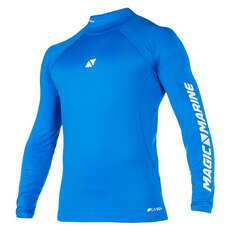 Magic Marine Cube Long Sleeve Rash Vest - Blue