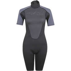 Typhoon Womens Swarm3 3/2mm Shorty Wetsuit - Black/Graphite 250986